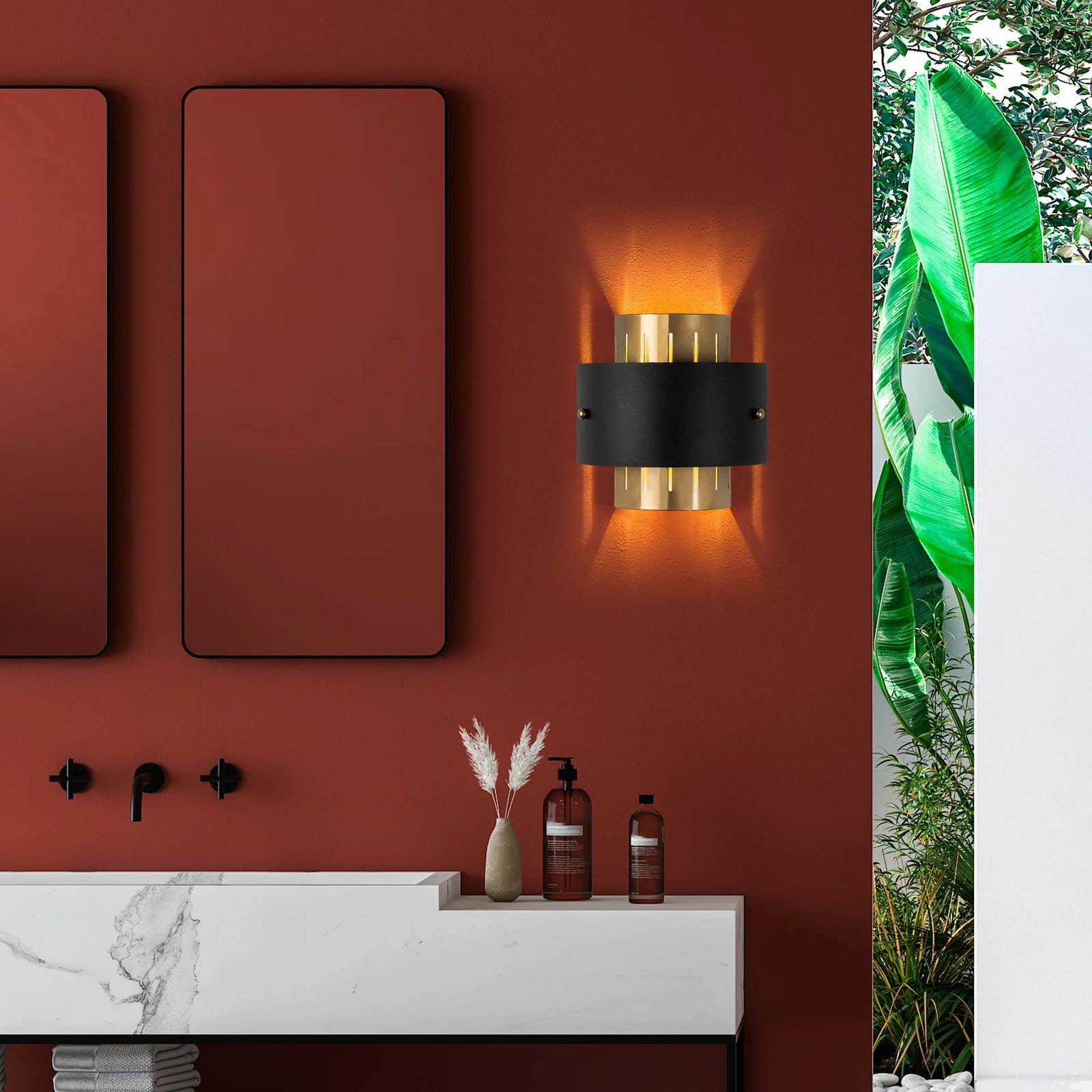 Llambë muri Opviq, Noctra - 15351, ngjyrë ari dhe e zezë