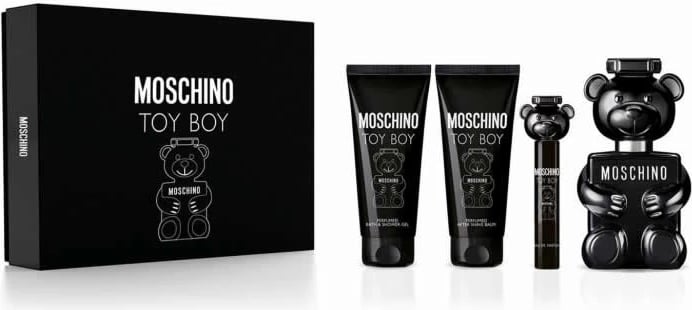 Eau de Parfum për meshkuj Moschino Toy Boy set 4 copë, 100ml