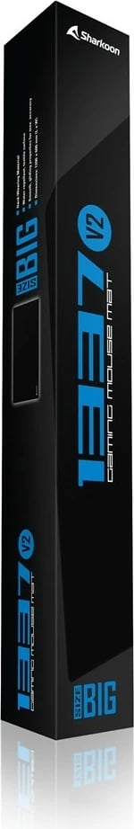 Mauspad Sharkoon 1337 V2 Big, Gaming, Monokromatik, 1200x600 mm, E zezë