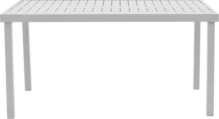 Tavolinë me karrige Kliton - Azelie set prej 5 copë alumin në hije të bardhë 150x80x74cm