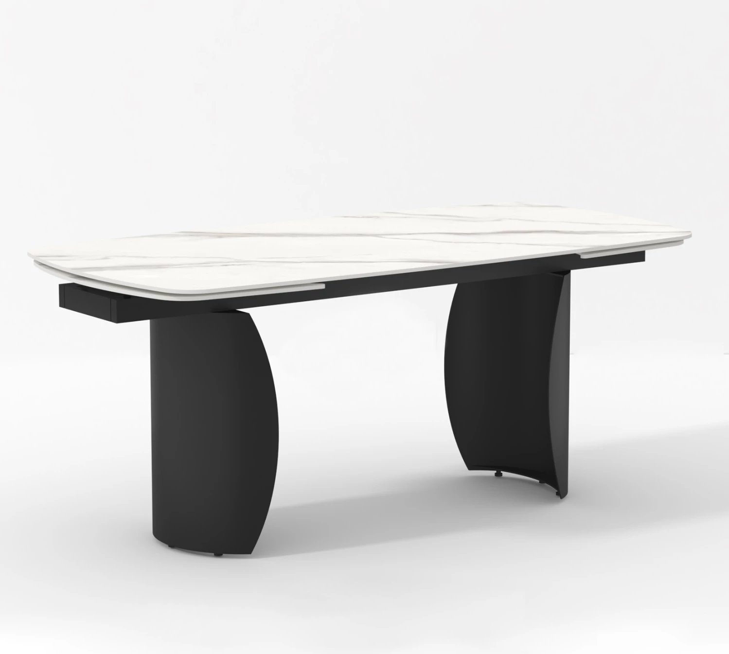 Tavolinë ngrënieje OBSESSION SM18087, sipërfaqe qeramike, këmbë metalike, 180x90x76 cm