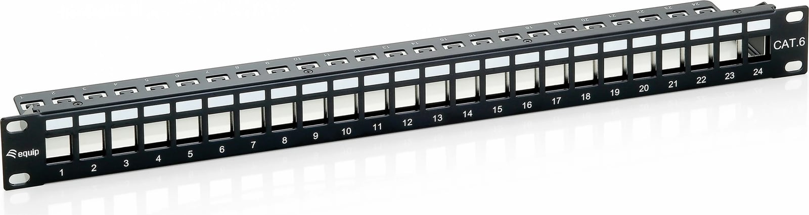 Patch panel Equip 24-port Cat6, 1U, rack mounting, i zi