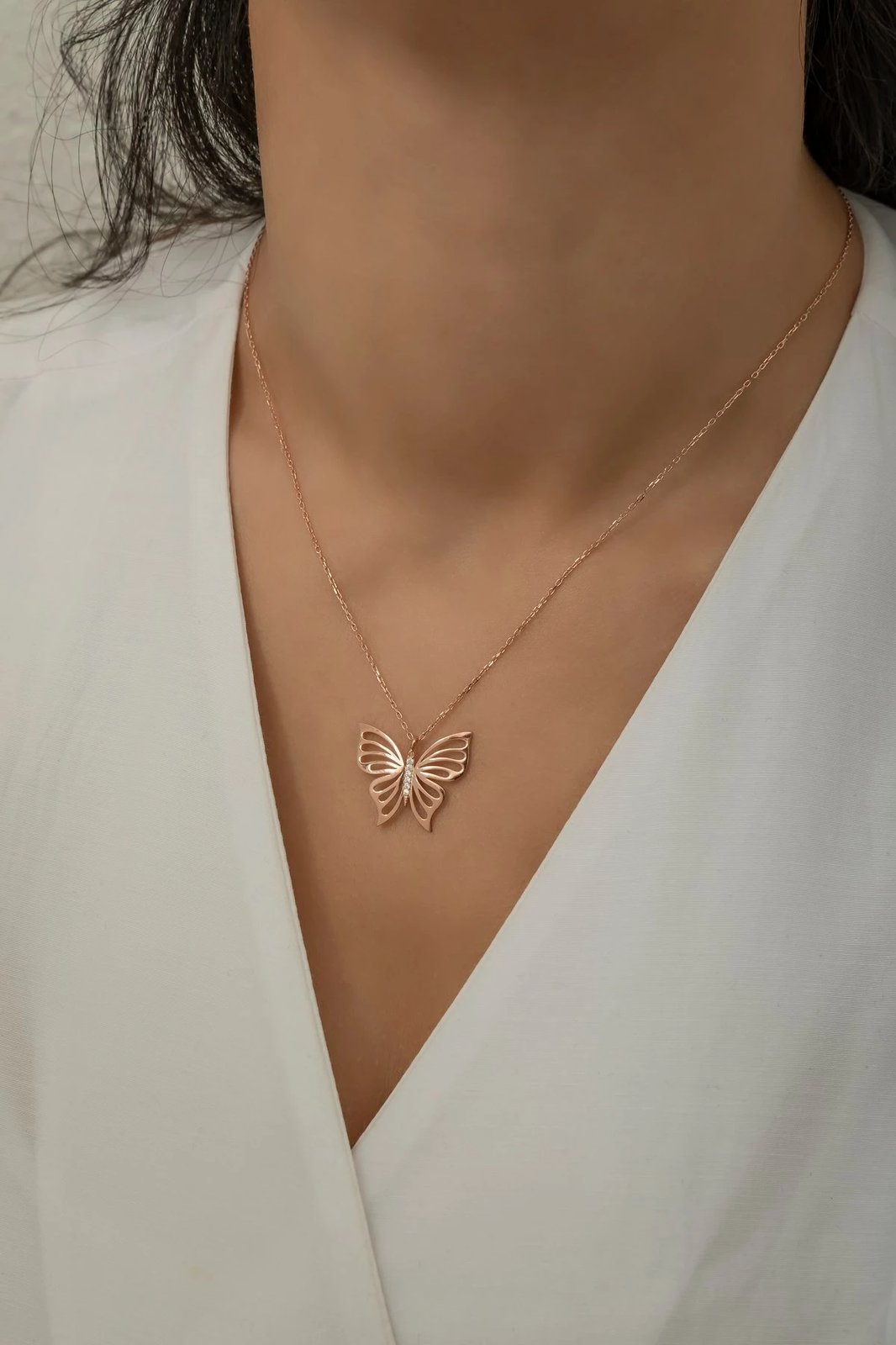 Varëse argjendi me flutur, ngjyrë rozë e bardhë, Jumeon, NRZ998179