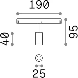 Sisteme Ndriçimi Ego track single 03w 3000k on-off