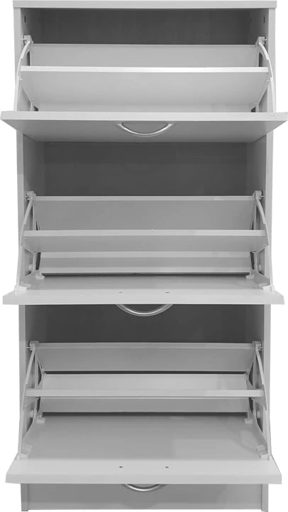 Raft këpucësh Savaz, ngjyrë e bardhë, 60x24x114cm