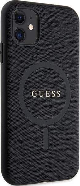Mbështjellës Guess GUHMN61PSAHMCK për iPhone 11/XR, Saffiano MagSafe, i zi Mbështjellës Guess GUHMN61PSAHMCK për iPhone 11/XR, Saffiano MagSafe, i zi