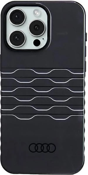Mbështjellës Audi IML MagSafe për iPhone 15 Pro Max, i zi