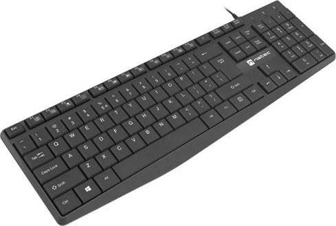 Tastierë Natec Nautilus NKL-1950, me kabllo USB, 1.8m, e zezë