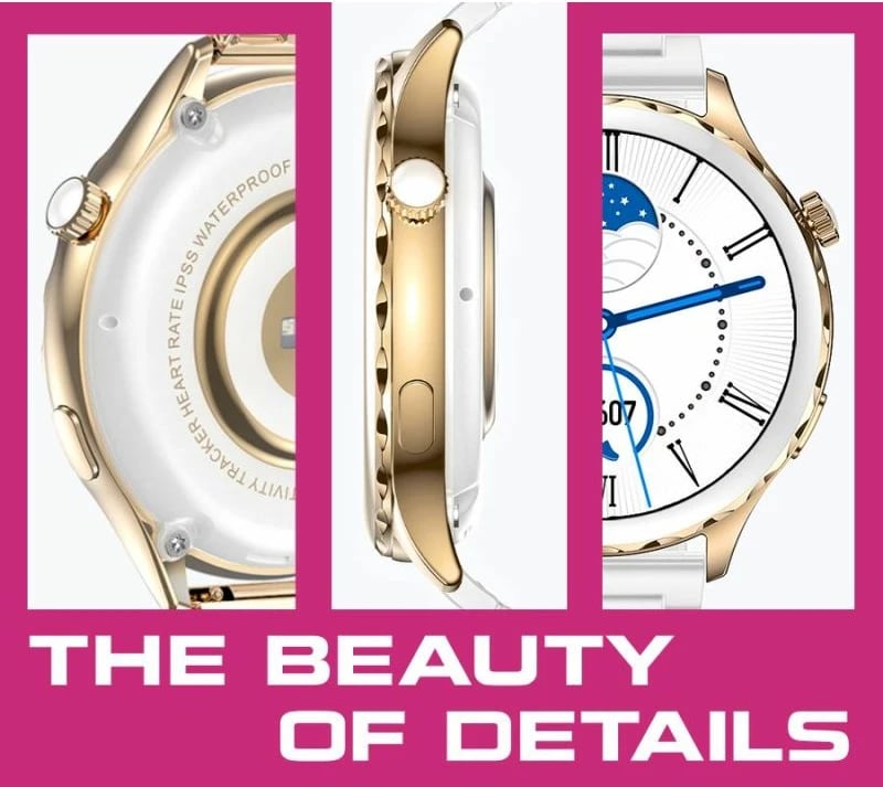 Smartwatch për femra Rubicon, rozë