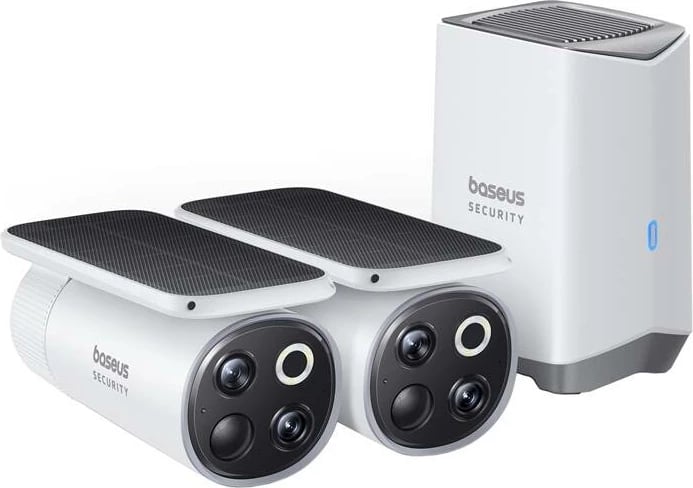 Set kamerash sigurie Baseus S1 Pro 3K Dual, IP, Wi-Fi, 16GB, bardhë, 2 copë Set kamerash sigurie Baseus S1 Pro 3K Dual, IP, Wi-Fi, 16GB, bardhë, 2 copë