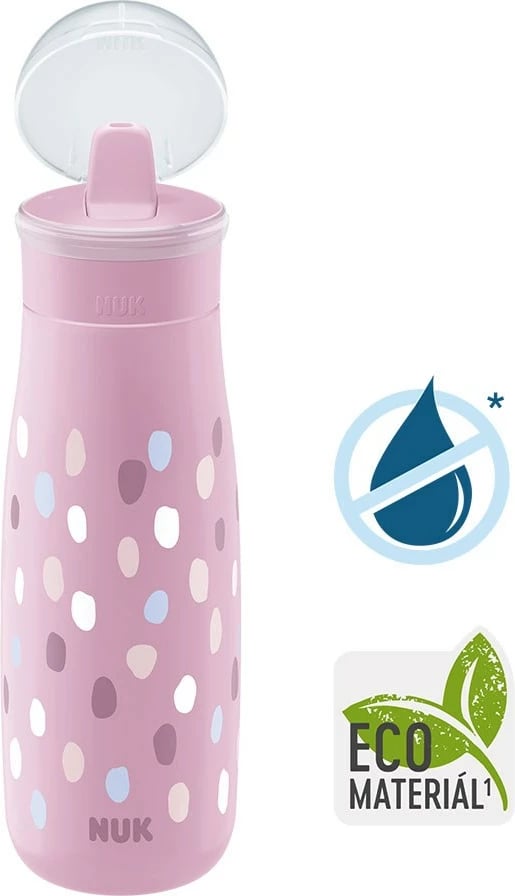 Shishe fëmijësh NUK Mini-Me Flip 2-në-1 450 ml rozë
