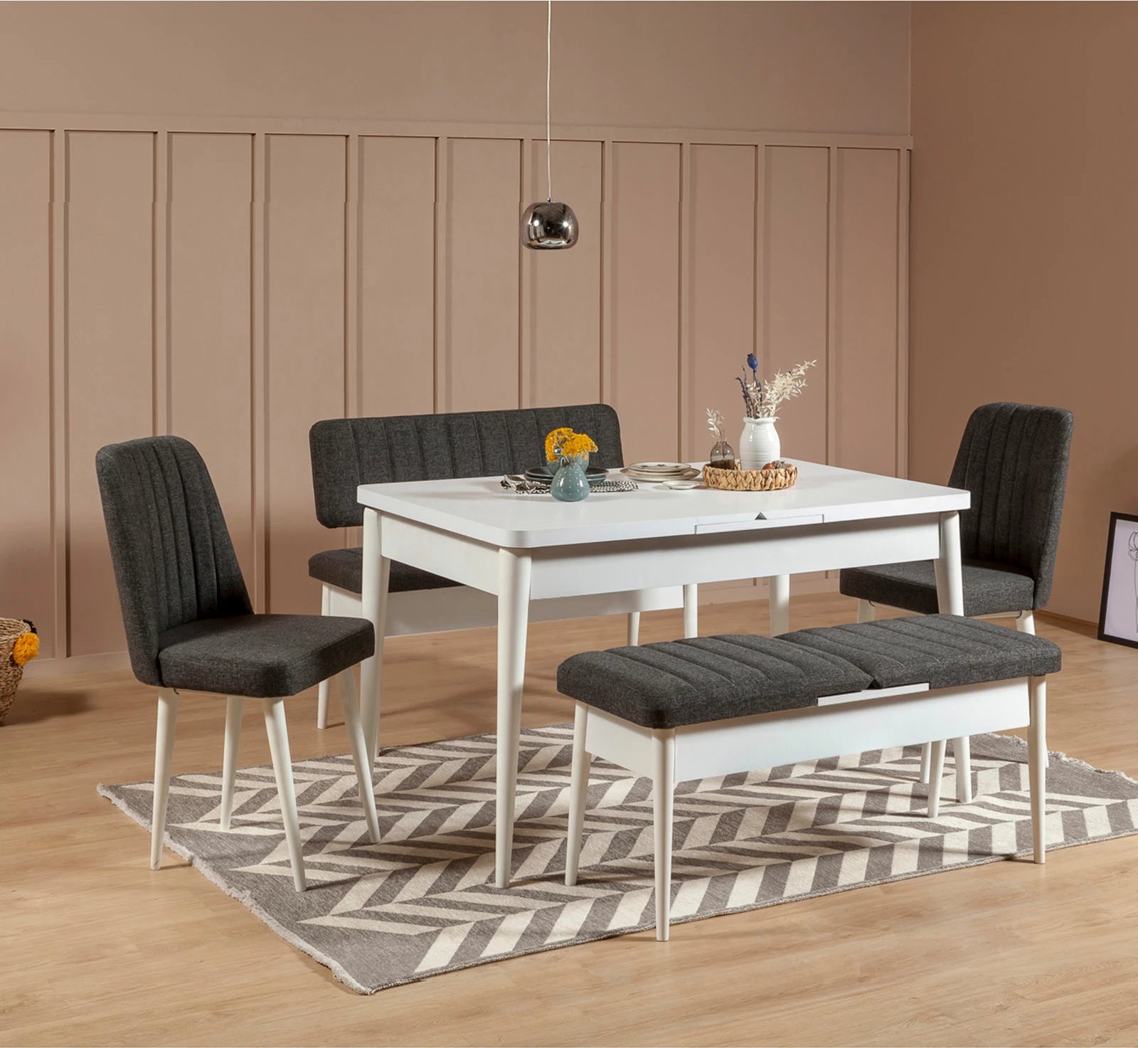 Bankë Hanah Home, Vina, anthracite, e bardhë