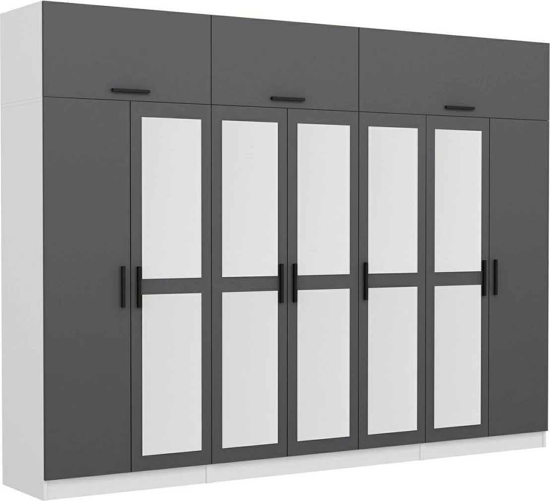 Dollap Skye Decor, anthracite dhe i bardhë, 5255