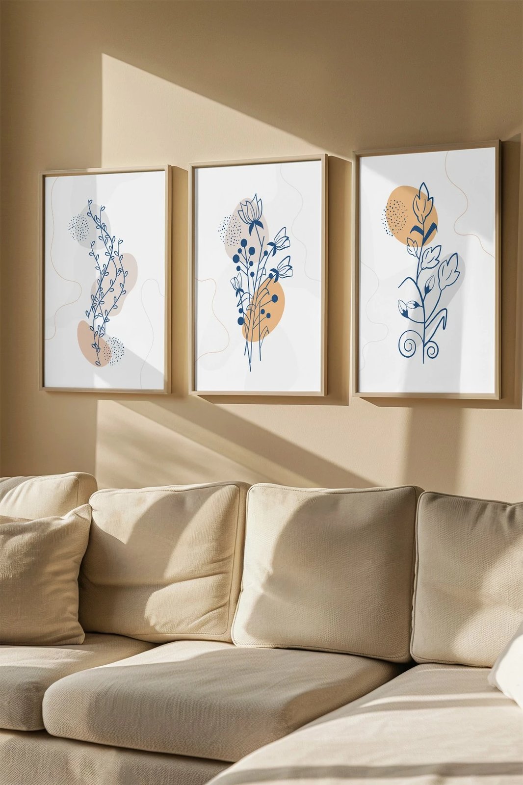 Pikturë dekorative me kornizë (3 copë), Wallity, 3Dartsohoset119