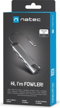 HUB USB Natec Multiport, USB-C, HDMI, hiri