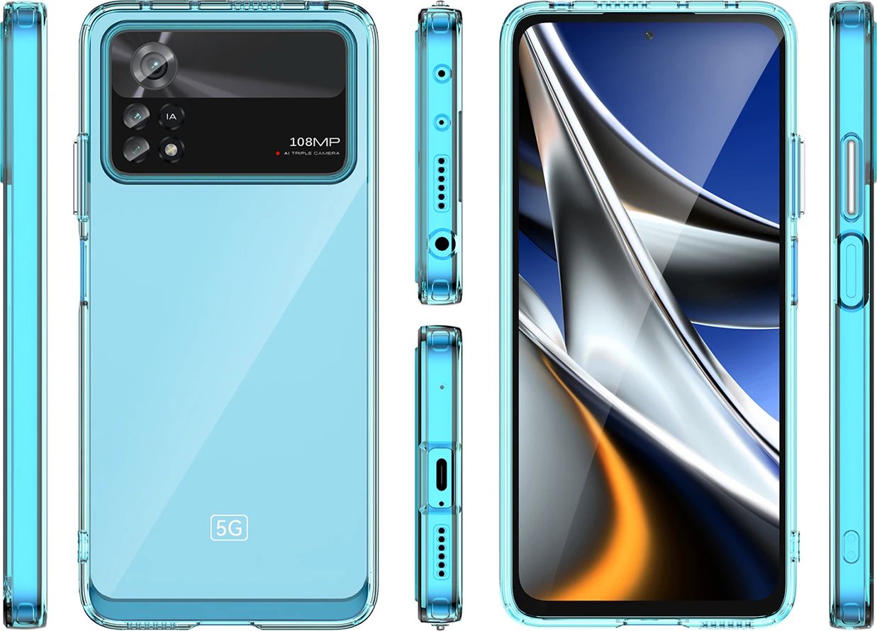 Mbështjellës Hurtel Outer Space Case për Xiaomi Poco X4 Pro 5G, Blu