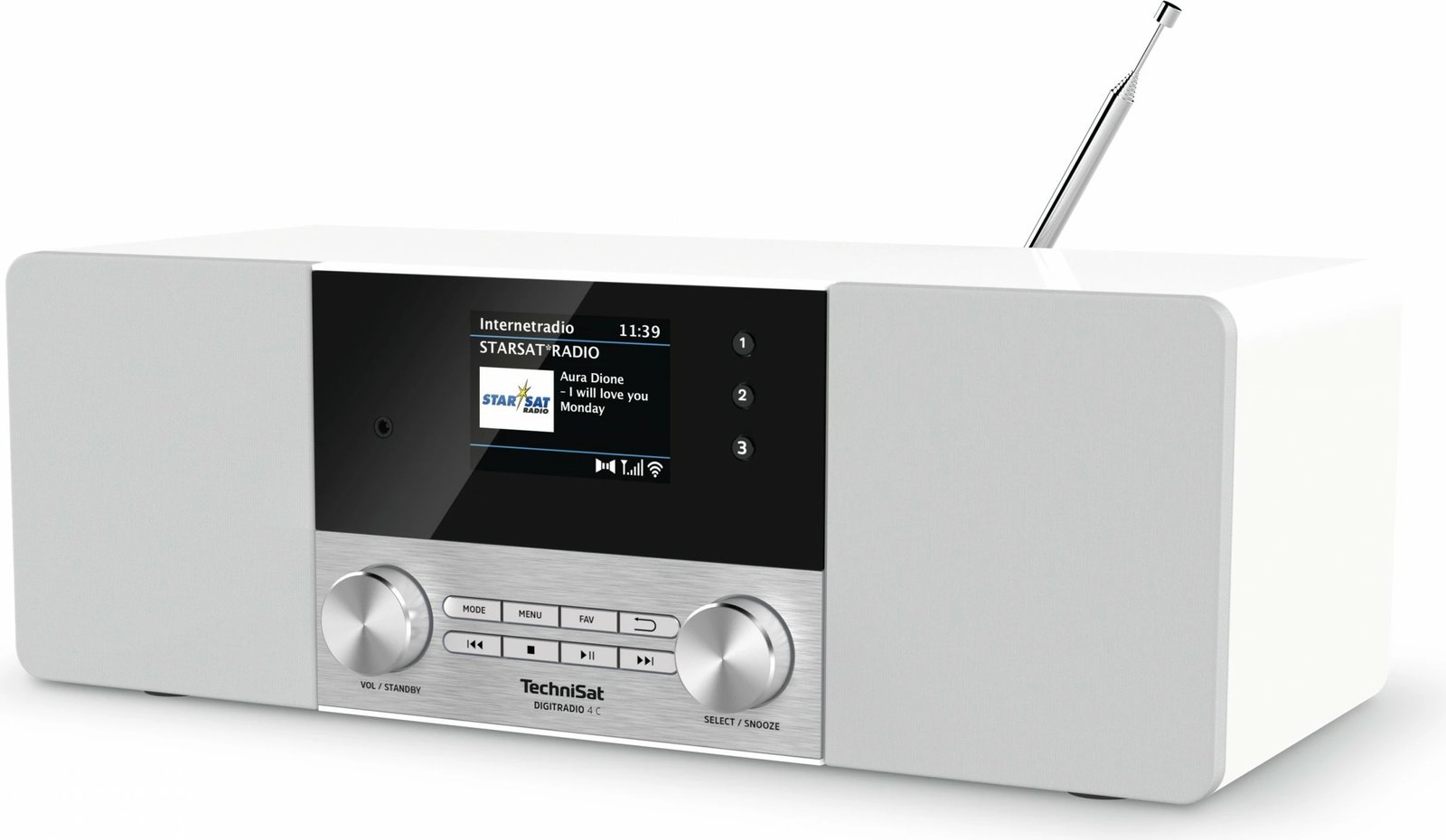 Radio digjitale TechniSat DigitRadio 4 C, e bardhë