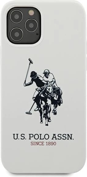 Mbështjellës U.S. Polo Assn. USHCP12LSLHRWH për iPhone 12 Pro Max 6.7", silikon, bardhë