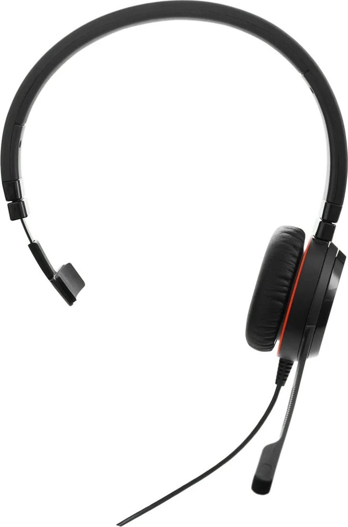 Kufje me mikrofon mono, Jabra Evolve2 30 II MS, USB-A/USB-C, on-ear, 2.15 m kabllo, Black/Red