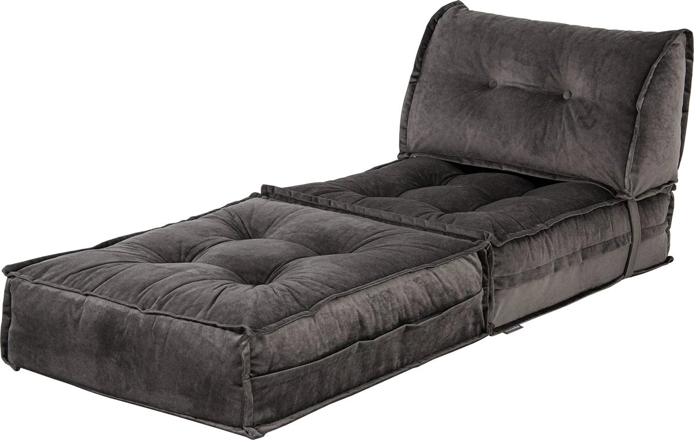 Krevat-karrige një vendës, Atelier del Sofa, kadife, ngjyrë antracit