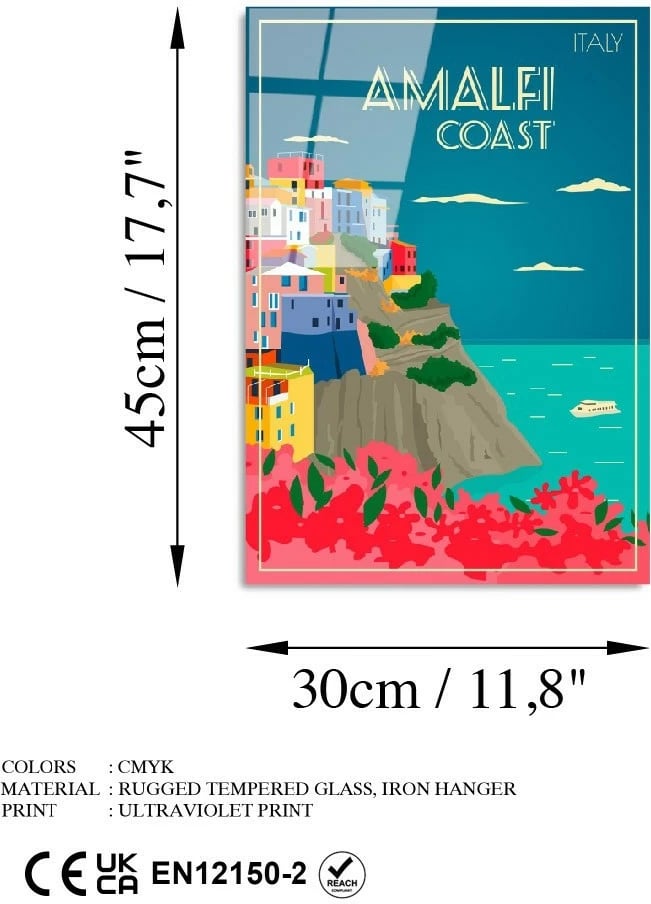 Pikturë dekorative prej xhami të temperuar, Wallity UV-1025, 30x45cm