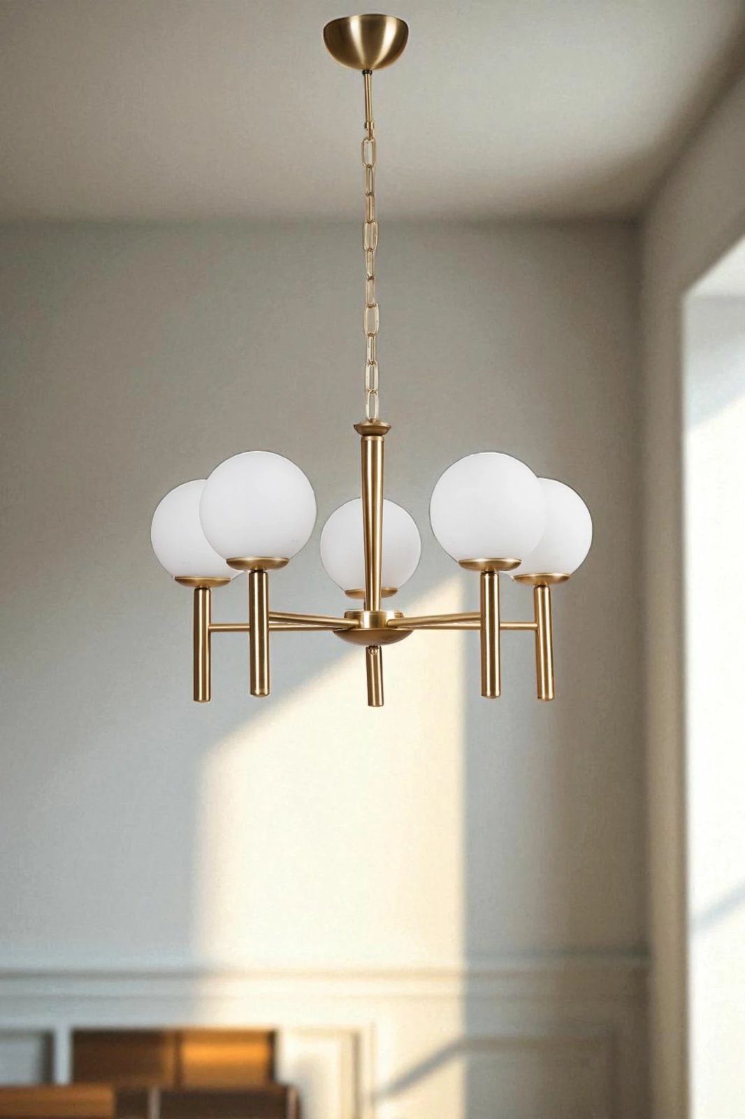 Llambadar Opviq, 8976-5, ngjyrë e bardhë dhe ari