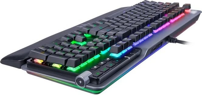 Tastierë mekanike Thermaltake Argent K5 Silver Switch, RGB, full-size, titanium