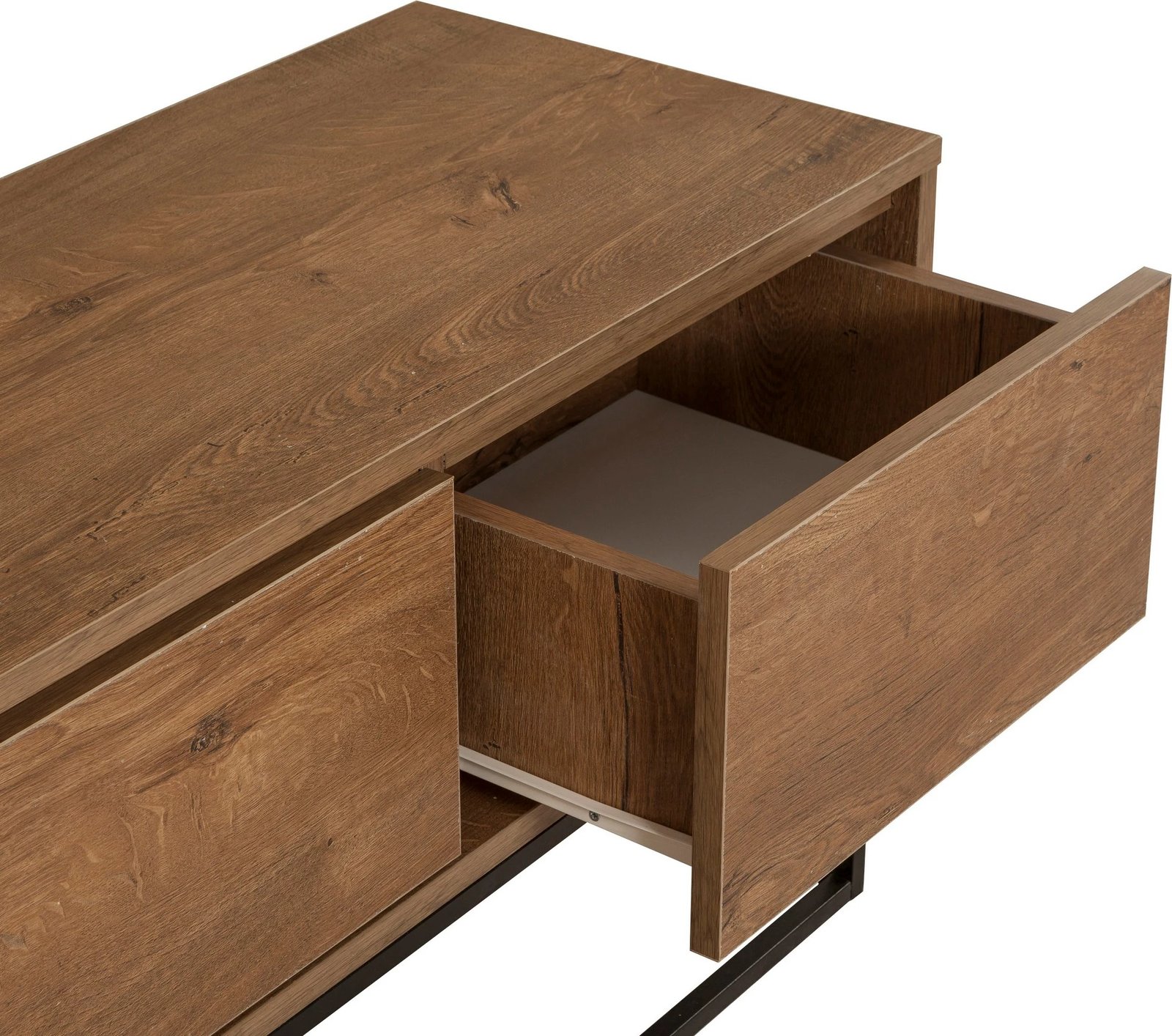 Set mobiljesh për dhomë dite, Skye Decor, Laxus Takım 15, ngjyrë arre dhe e zezë