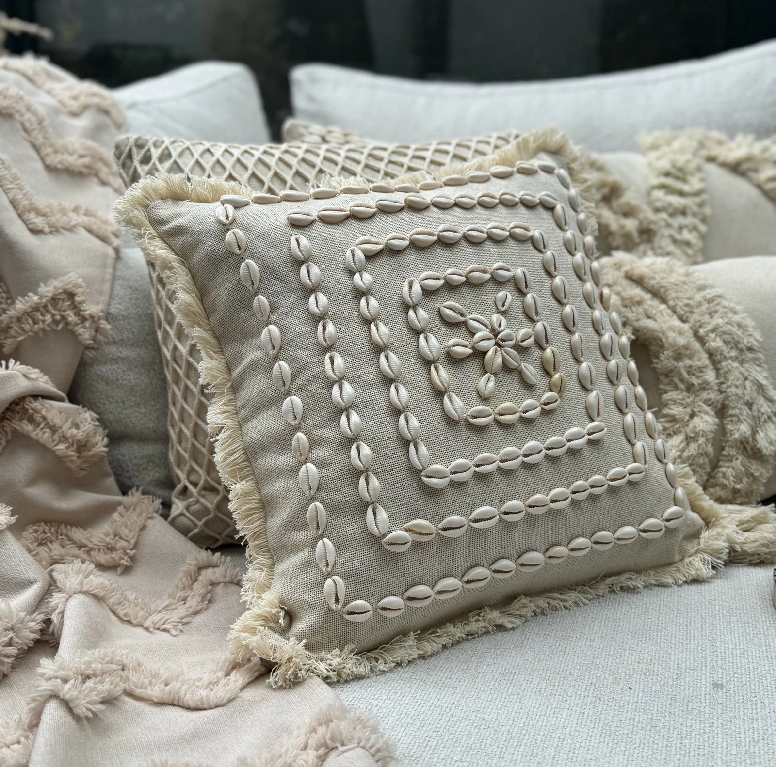 Jastëk mbulesë, ngjyrë bezhë, Evila Originals, Den002, 43x43cm