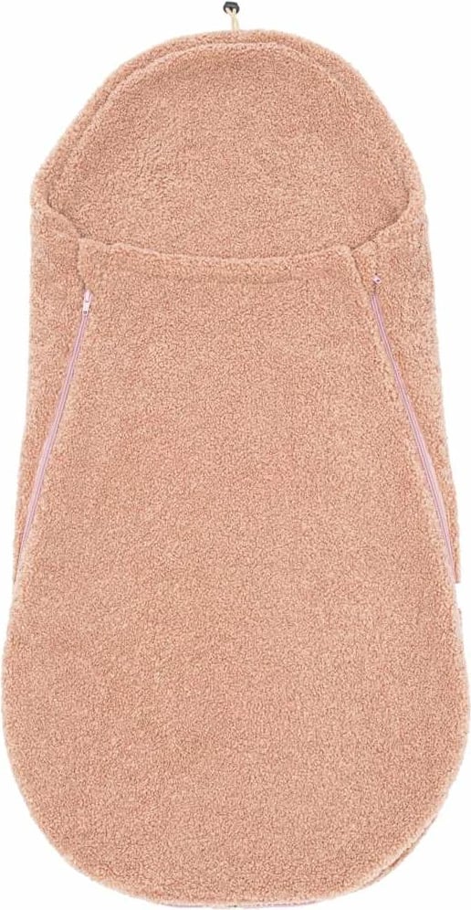 Thes gjumi për sedilje/kosh bebe, New Baby MINI, 90 x 40-42 cm, material teddy, sistem rrip 3-pikësh, rozë
