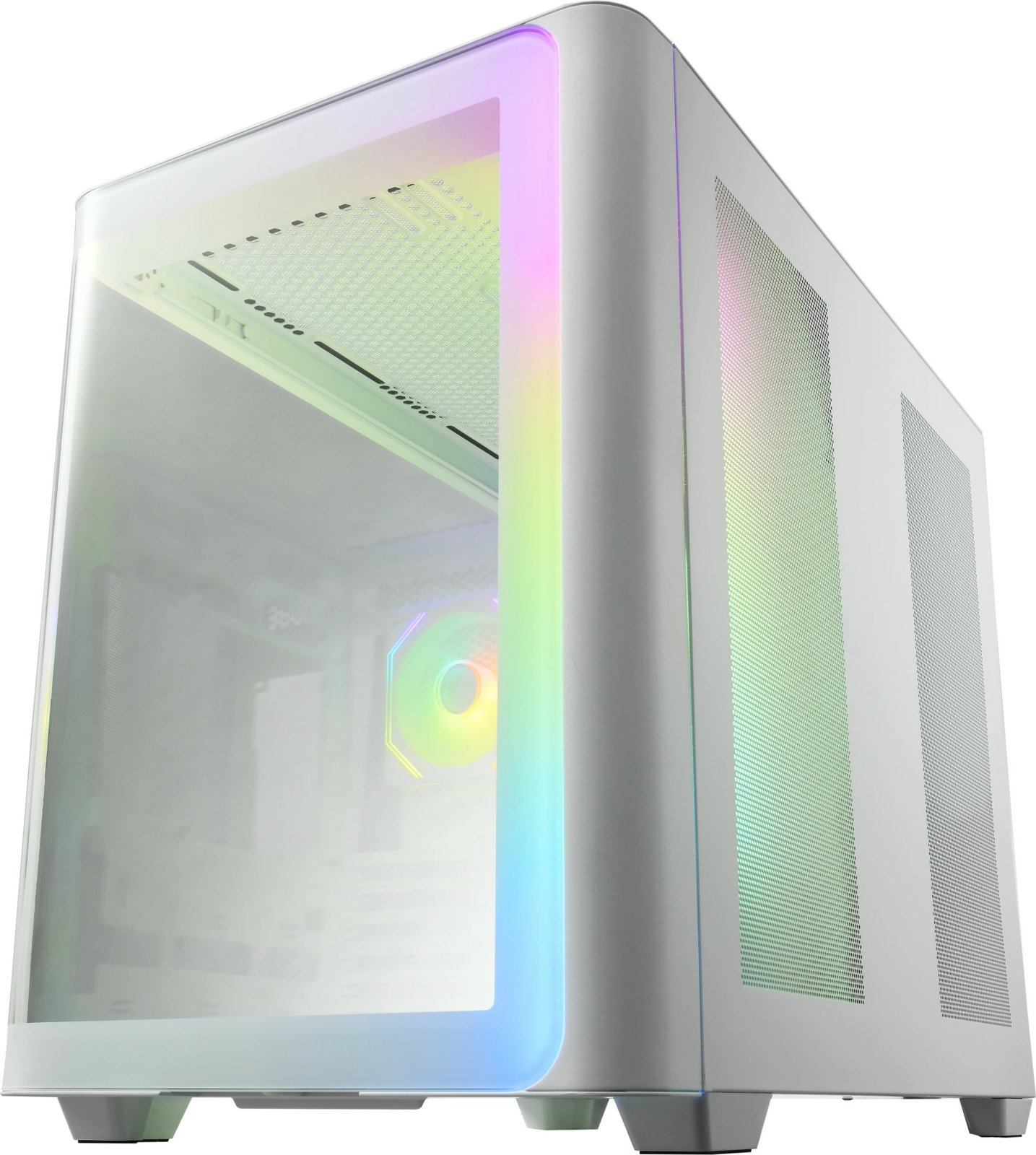 Kasë FSP M580-WA ARGB TG, midi tower, xham i temperuar, e bardhë