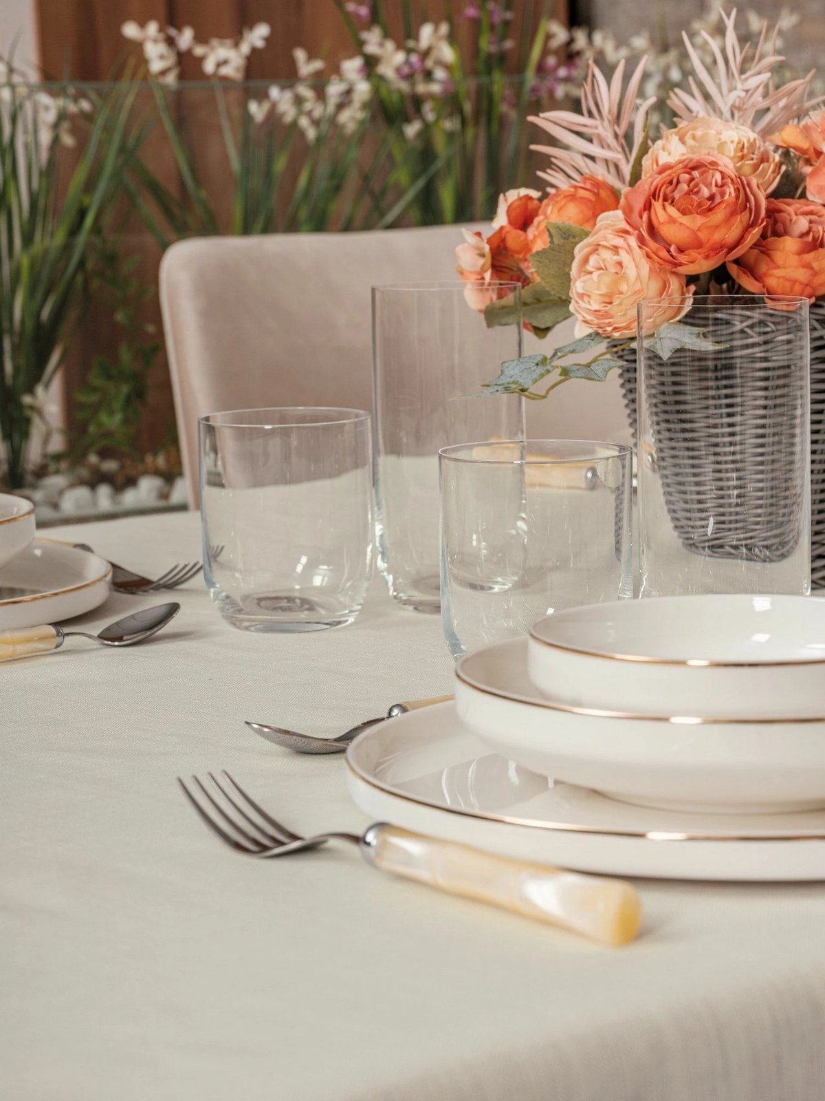 Mbulesë tavoline L'essentiel, e thjeshtë, 160, ngjyrë krem