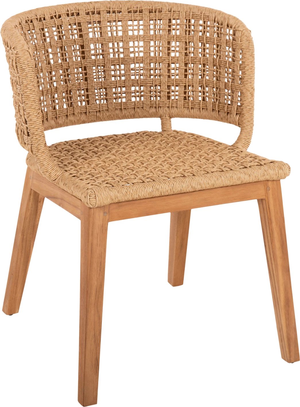 Karrige për brenda FARLEY, dru teak, litar sintetik, ngjyrë natyrale, 57x58x86H cm