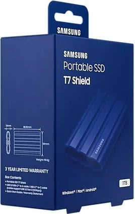 SSD i jashtëm Samsung T7 Shield, 1TB, USB 3.2, Blu