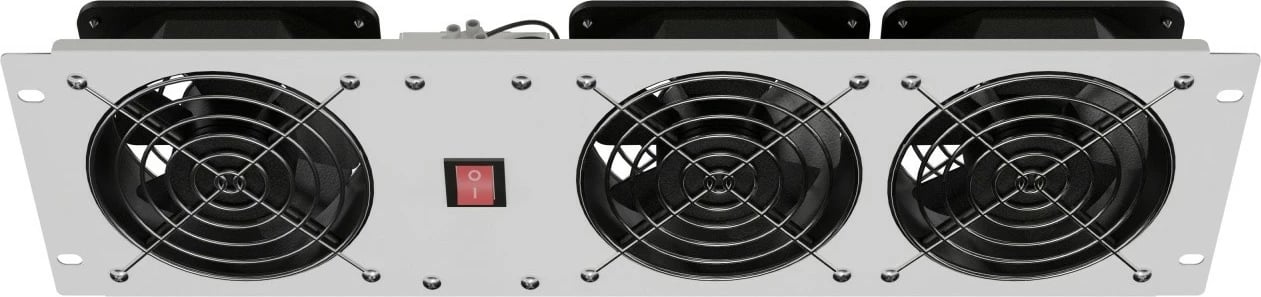 Panel ventilimi rack 19", Lanberg AK-1506-S, 3U, 3 ventilatorë, 50 W, 230V, kabllo 2 m, gri RAL 7035
