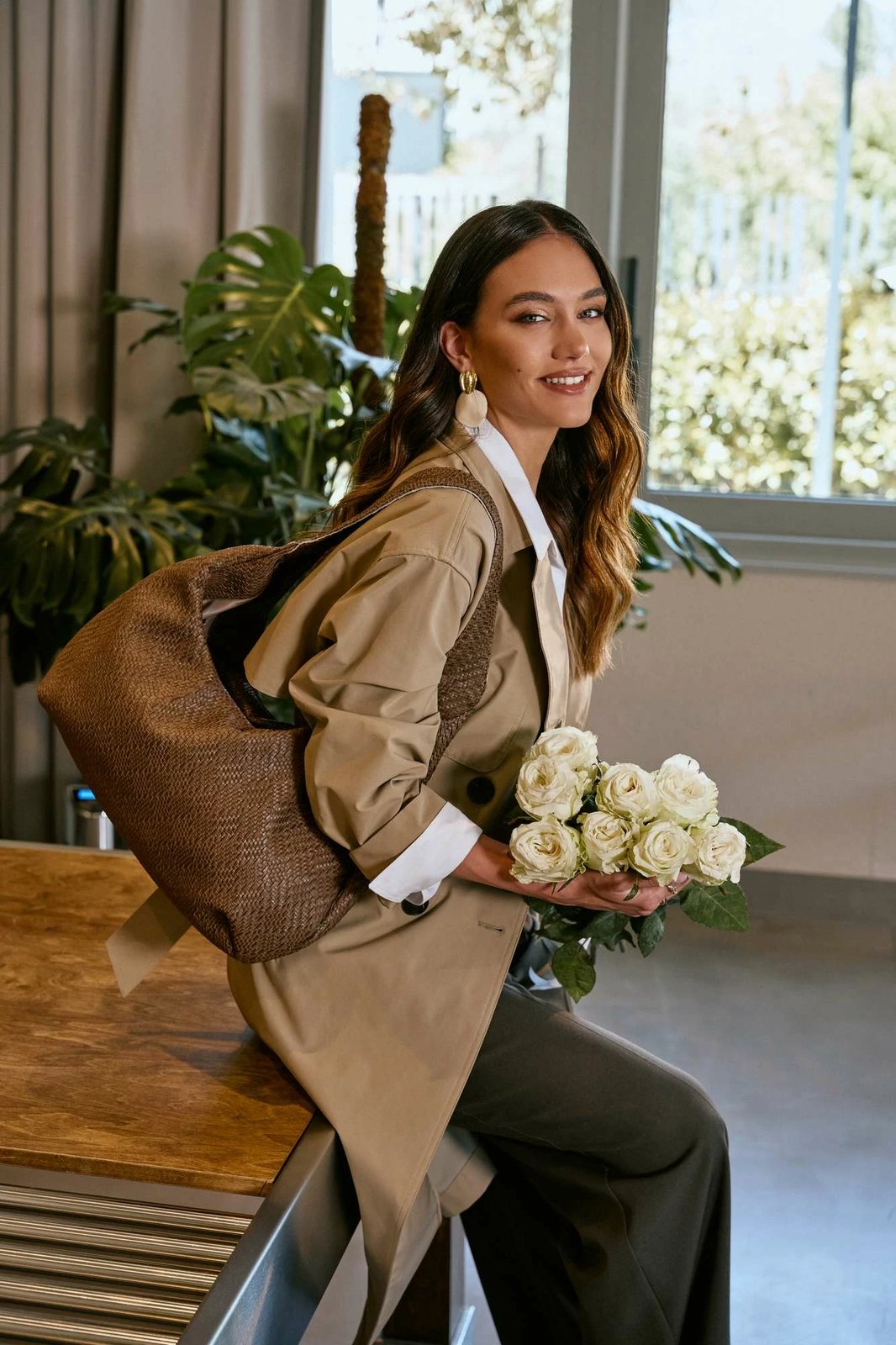 Çantë tote Lucky Bees, kafe, 1260