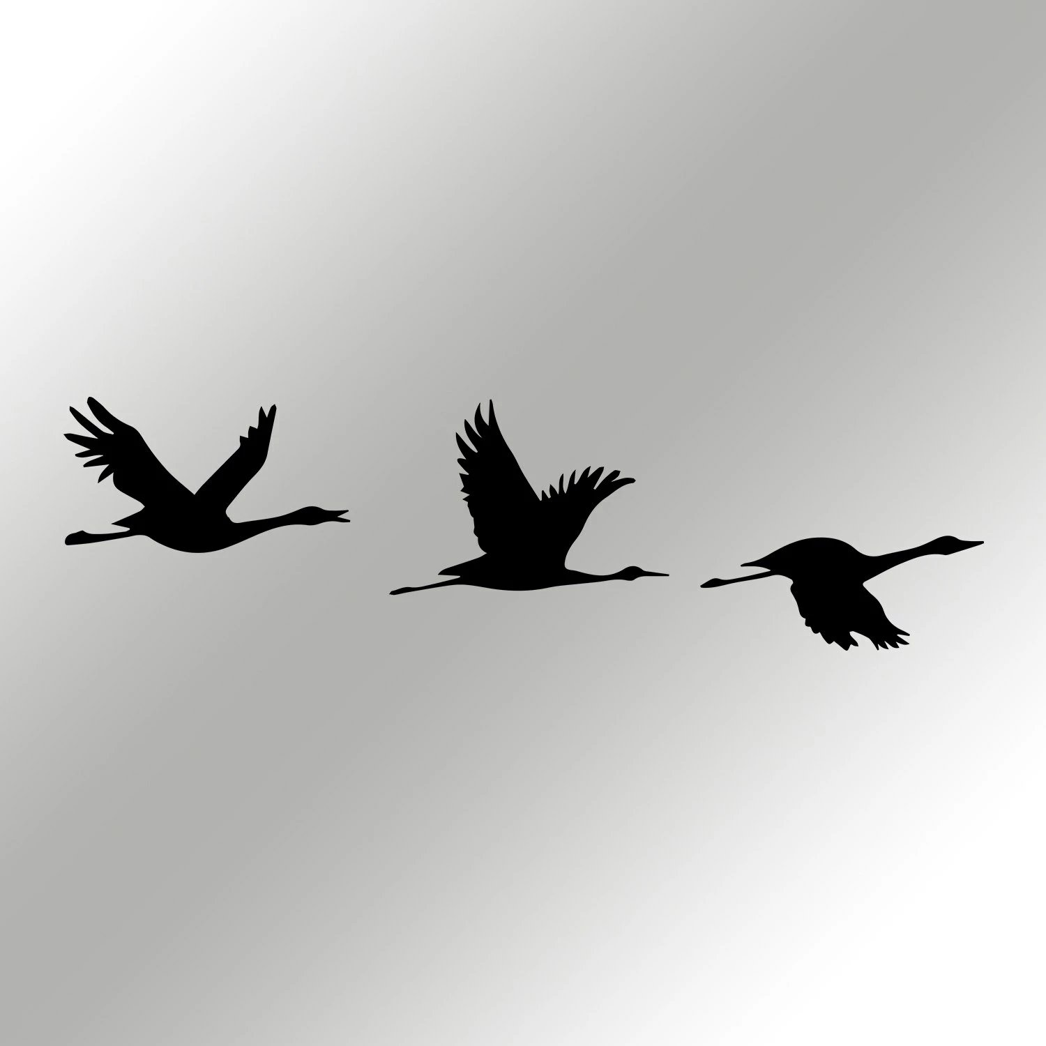 Aksesor muri dekorativ prej metali, Wallity, Mallard, 3 copë, ngjyrë e zezë