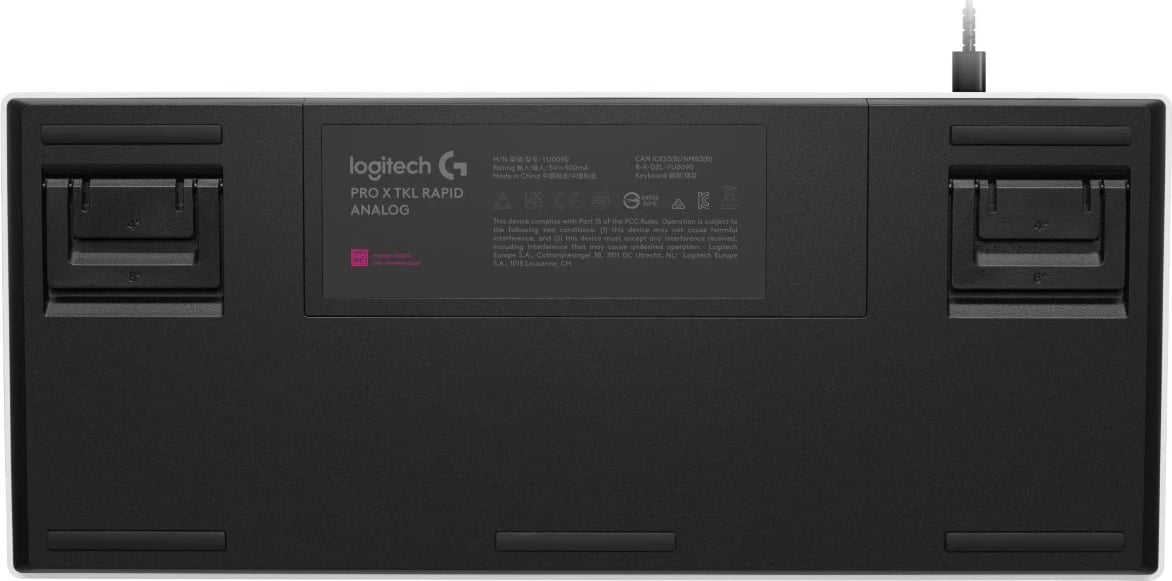 Tastierë gaming Logitech G PRO X TKL Rapid, me kabllo, QWERTY US International, Bardhë