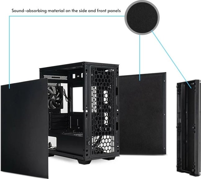 Kasë Chieftec PRO MINI AZ-01B-OP, Mini Tower, mATX, e zezë