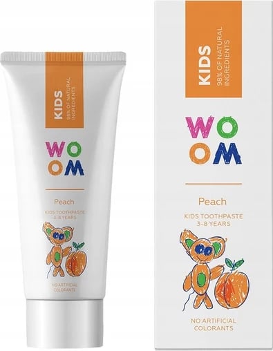 Pasta dhëmbësh për fëmijë Woom Kids Peach 50ml