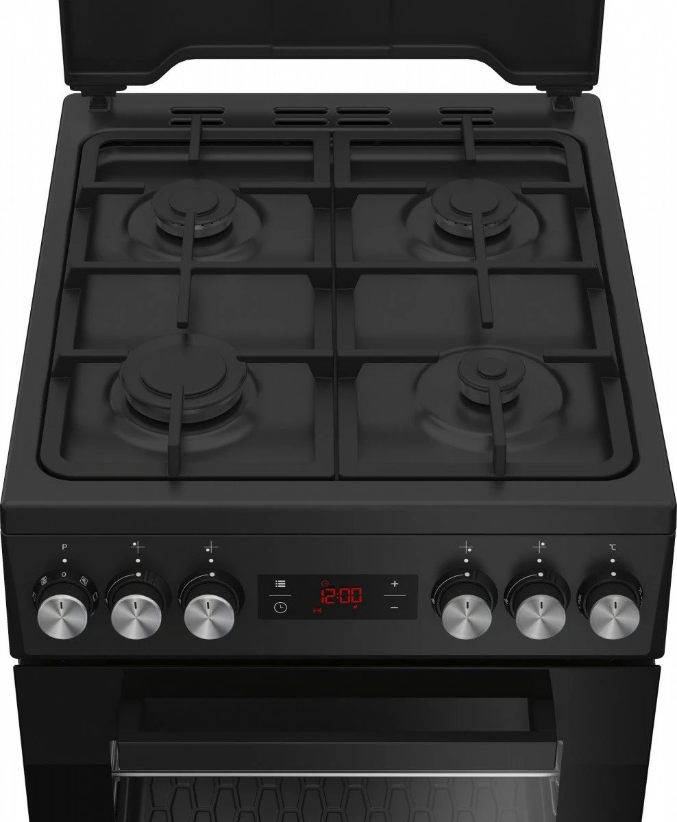Furrë dhe pianurë Beko FSM52331DBDS, 60L, 4 zona, gaz dhe rrymë, e zezë