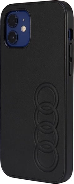 Mbështjellës Audi Synthetic Leather për iPhone 12/12 Pro 6.1", i zi
