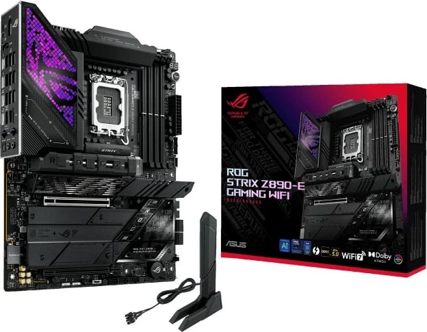 Pllakë amë Asus ROG STRIX Z890-E GAMING WIFI, ATX, LGA1851, DDR5, Thunderbolt 4, Wi-Fi 7, e zezë