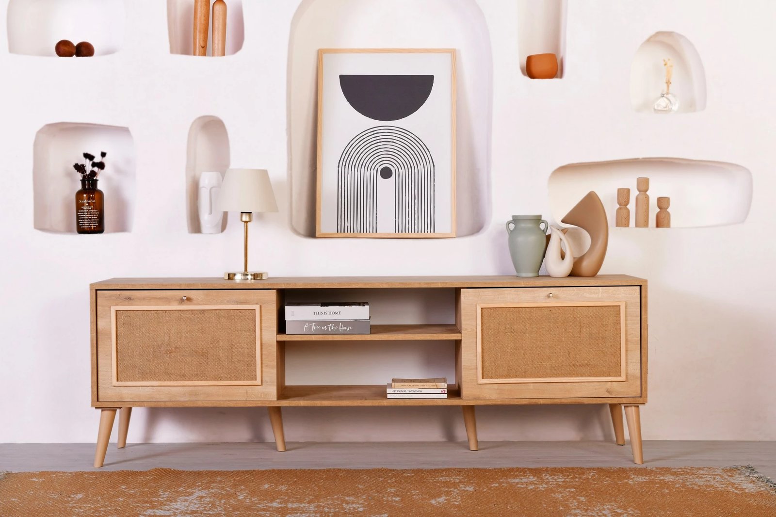 Komodë TV Skye Decor, jute, 180cm
