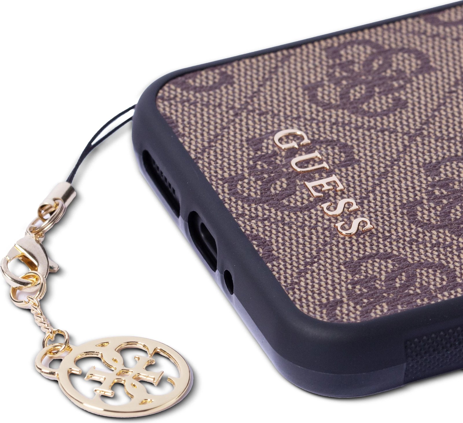 Mbështjellës Guess 4G Charms për Samsung Galaxy A34 5G, kafe Mbështjellës Guess 4G Charms për Samsung Galaxy A34 5G, kafe