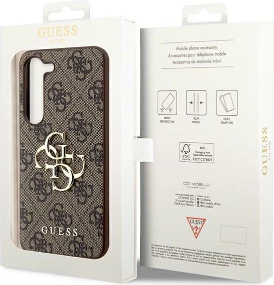 Mbështjellës Guess 4G Big Metal Logo për Samsung Galaxy S24+, Kafe Mbështjellës Guess 4G Big Metal Logo për Samsung Galaxy S24+, Kafe