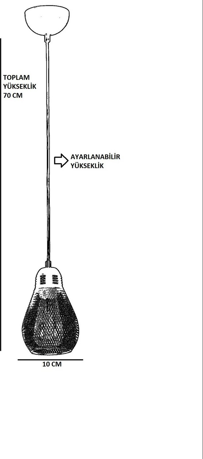 Llambë tavani Opviq, njësh, ngjyrë e zezë