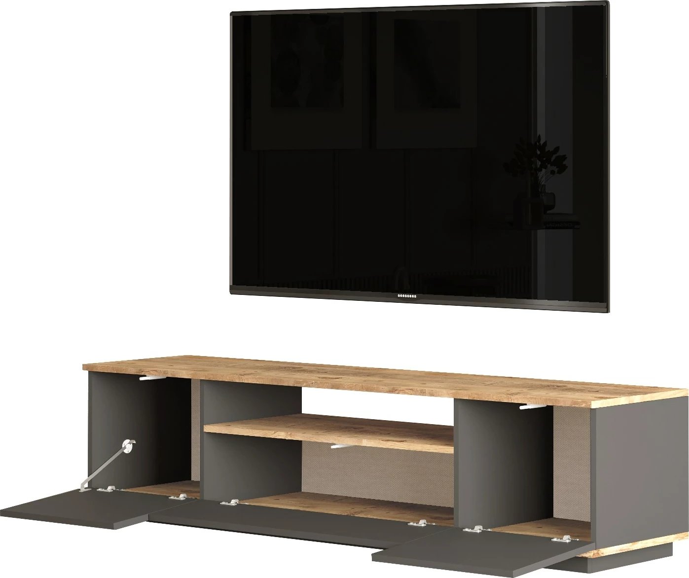 Set mobiljesh për dhomë dite Skye Decor, FR18-AA, ngjyrë Atlantic Pine dhe Antracit