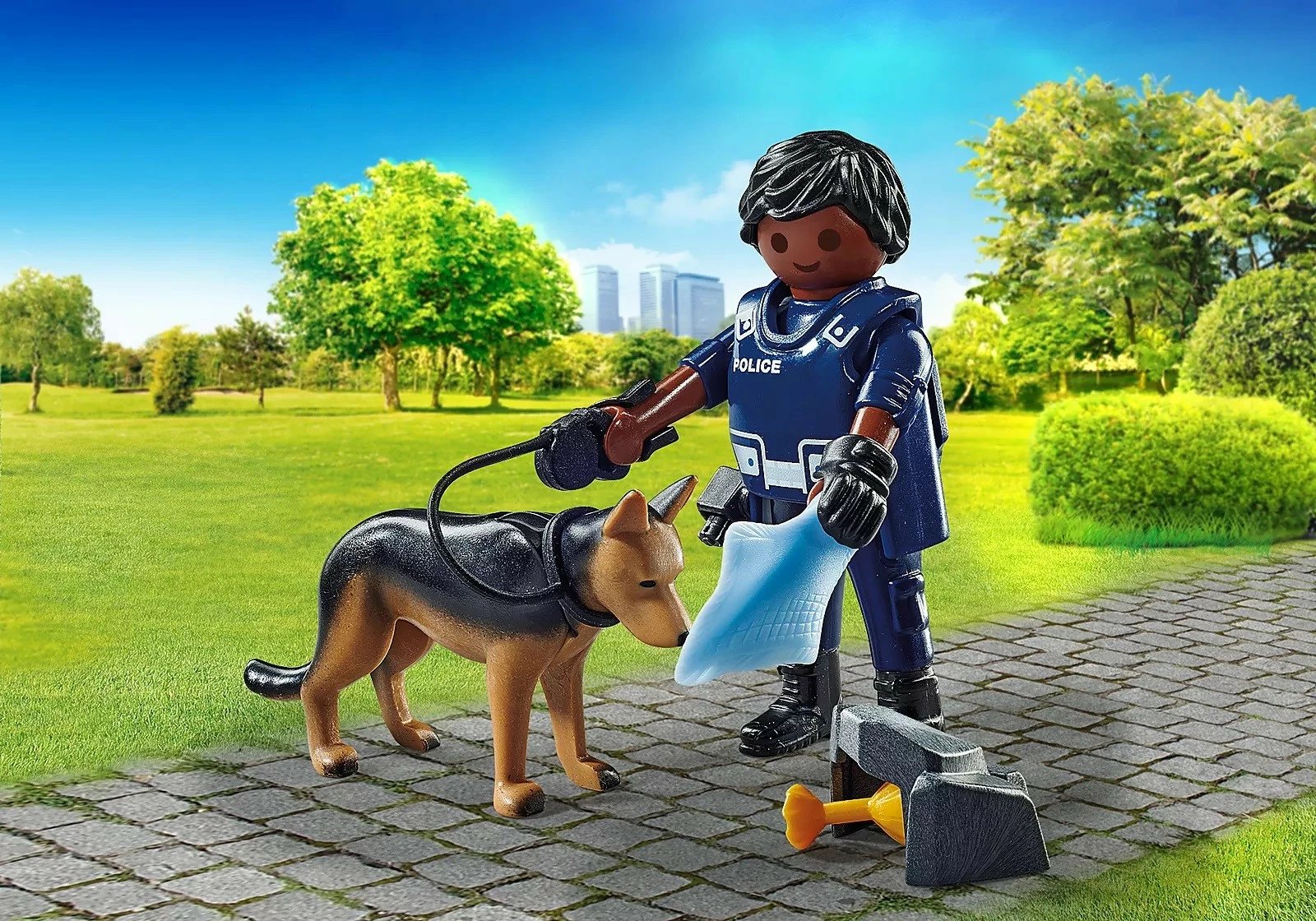 Figurinë aksioni Playmobil Special Plus 71162 polic me qen gjurmues, set 10 pjesë