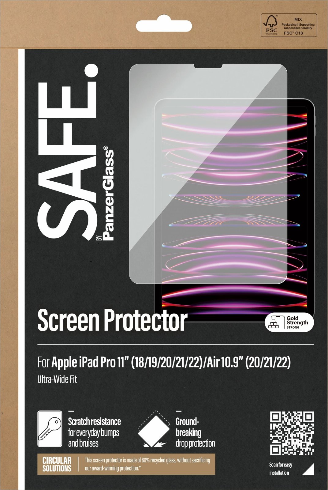 Mbrojtës ekrani PanzerGlass për iPad Pro 11''/iPad Air 10.9'' transparent